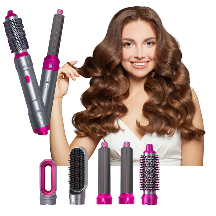 ScandenShop™ 5 in 1 Hair Dryer Hot Comb Set